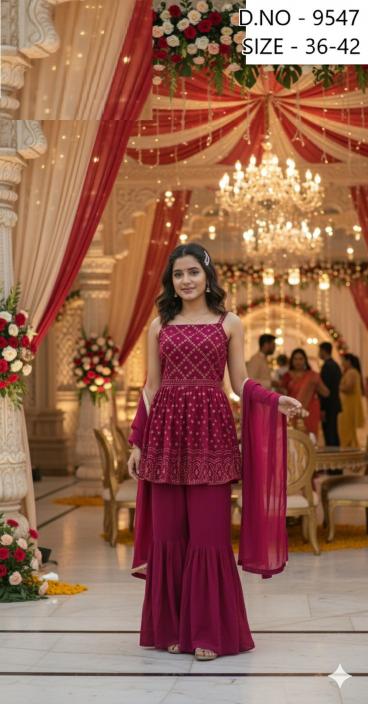 Saiyaara Sharara Set 9547 Latest designs of Salwar Kameez in Hyderabad