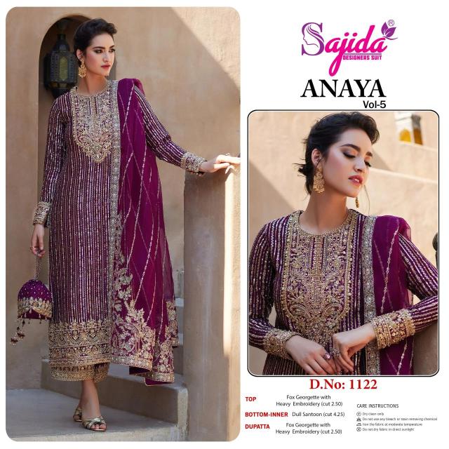 Sajida anaya vol 5 Designer salwar suits wholesale