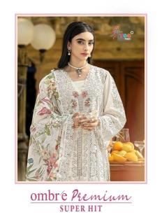 Shree fabs ombre premium super hit Pakistani suits with heavy dupatta