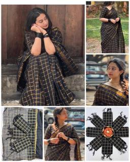 Triveni 6053 golden zari Wholesale saree market in India