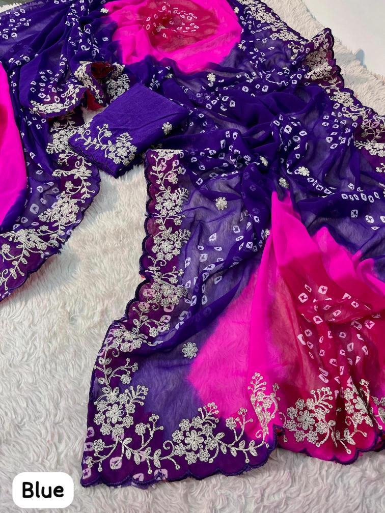 Vinayak bandej pitta work Designer sarees