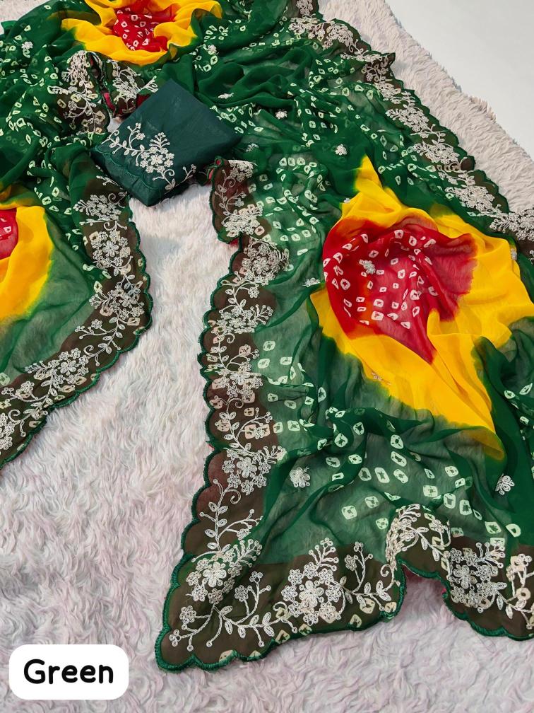 Vinayak bandej pitta work Designer sarees