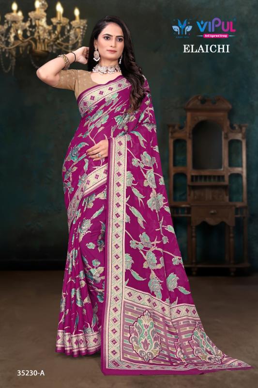 Vipul Elaichi 35230 A To D Wholesale Saree suppliers in Mumbai