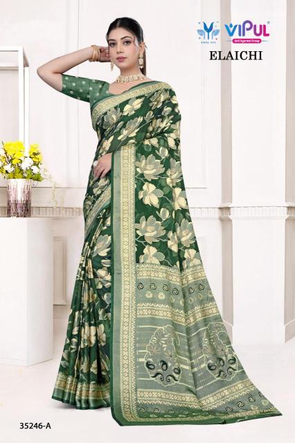 Vipul elaichi d.no 35246 Sarees online Surat