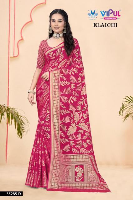 Vipul elaichi d.no 35285 Buy Sarees online in Surat