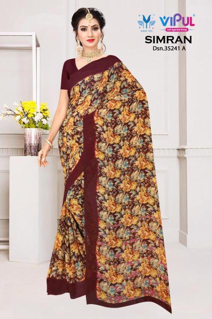 Vipul simran d.no 35241 Saree manufacturers in Mumbai