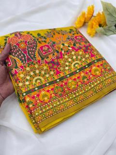 Akshara rajwadi pashmina Saree manufacturers in India