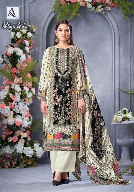 Alok suit black biba 5 Dress materials manufacturer