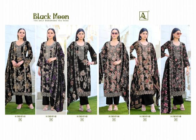 Alok suit black moon Affordable dress materials in Kolkata