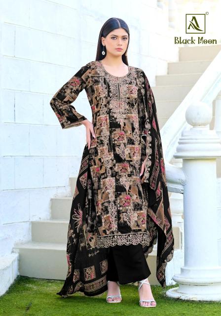 Alok suit black moon Affordable dress materials in Kolkata