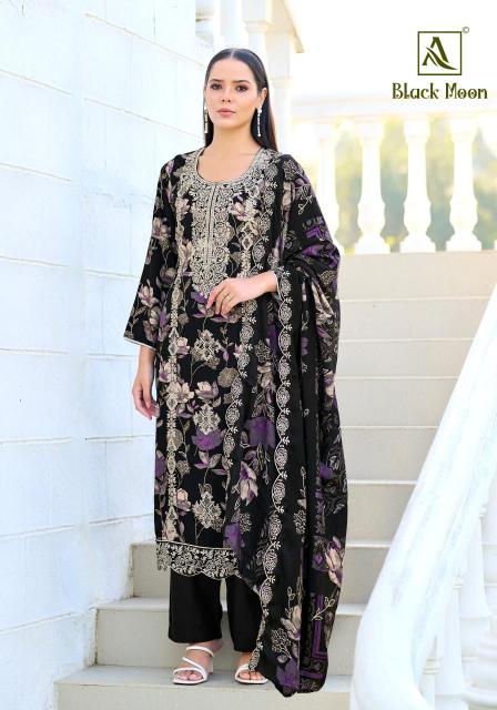 Alok suit black moon Affordable dress materials in Kolkata