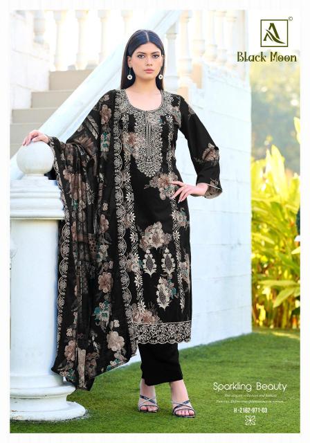 Alok suit black moon Affordable dress materials in Kolkata