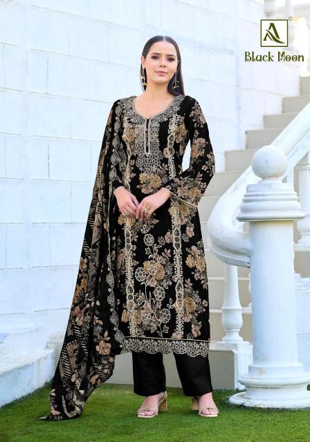 Alok suit black moon Affordable dress materials in Kolkata
