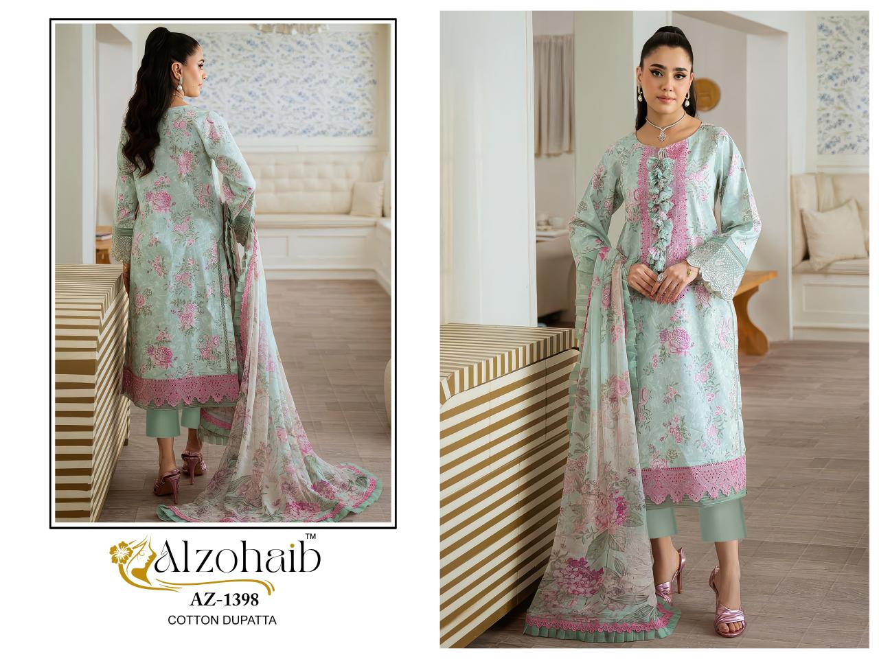 Alzohaib Riwayat Vol 2 Chiffon Dupatta Affordable Salwar Kameez wholesale