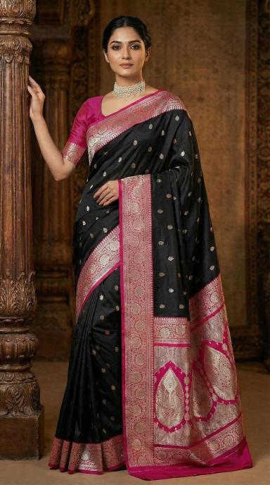Anupama black speical Indian saree manufacturers