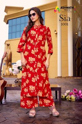 Ashwath sia printed coord set  Branded kurtis distributors in Delhi