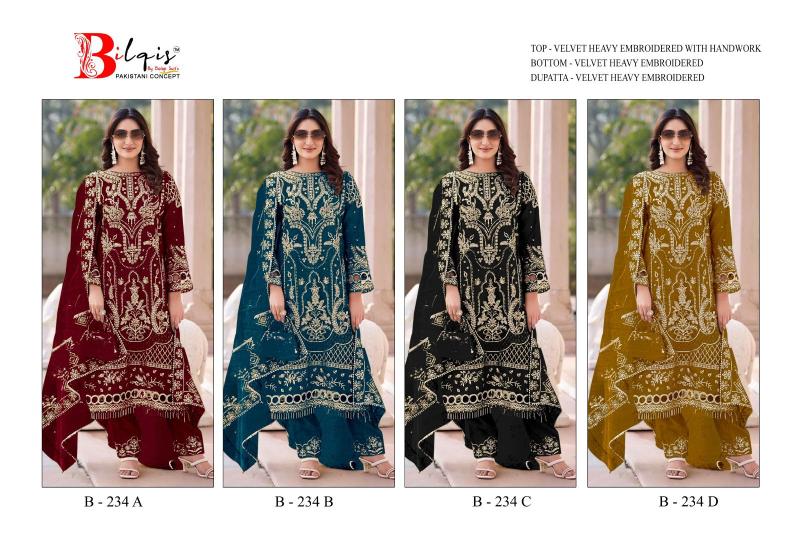 Bilqis B 234 A To D Salwar Kameez wholesale market in Bangalore