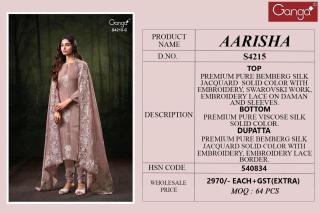 Ganga aarisha 4215 Wholesale Dress Materials Online