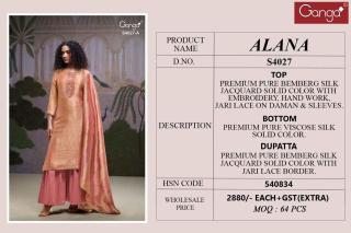 Ganga alana 4027 Designer dress materials wholesale