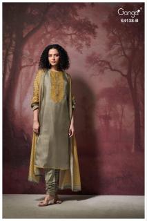 Ganga ashael 4138 Affordable dress materials in Delhi