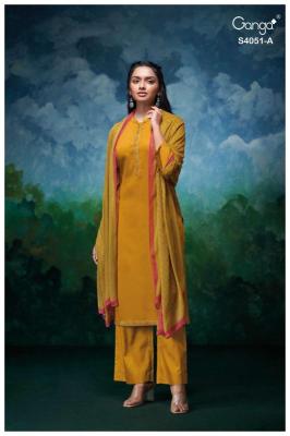 Ganga eshal 4051 Designer dress materials in Mumbai