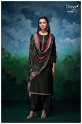 Ganga eshal 4051 Designer dress materials in Mumbai