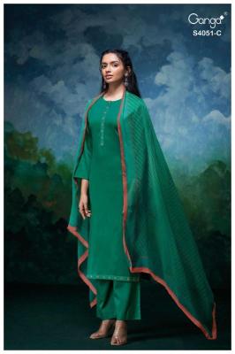 Ganga eshal 4051 Designer dress materials in Mumbai