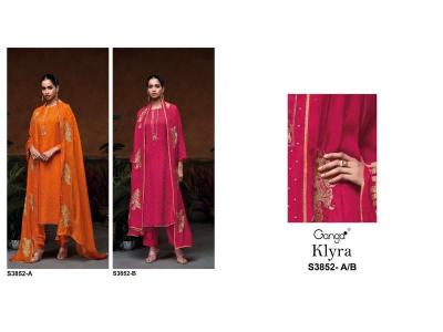 Ganga klyra 3852 Dress material manufacturers in Delhi