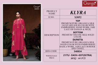 Ganga klyra 3852 Dress material manufacturers in Delhi