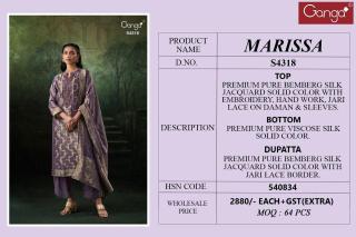 Ganga marissa 4318 Designer dress materials manufacturers in Hyderabad