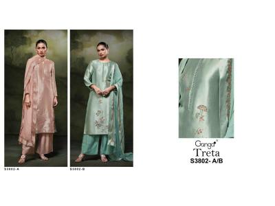 Ganga treta 3802 Wholesale dress material suppliers in Kolkata
