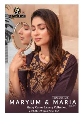Keval fab maryam & maria vol- 19 Wholesale salwar suits suppliers