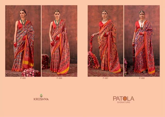 Kreshva patola signature Casual wear saree manufacturers