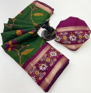 Malhar bomkai-ikkat Saree wholesale online