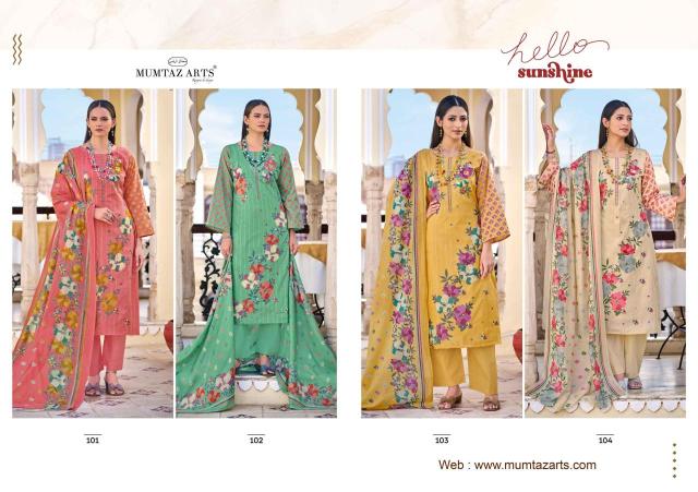 Mumtaz arts hello sunshine Dress materials wholesalers in ahmedabad