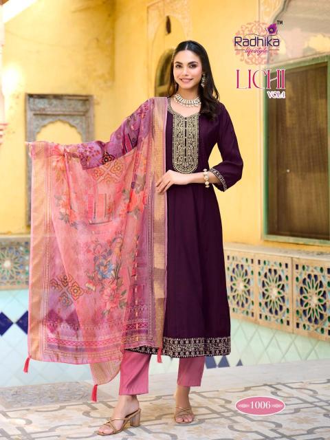 Radhika lifestyle lichi vol 1 Kurti manufacturers in hydrabad