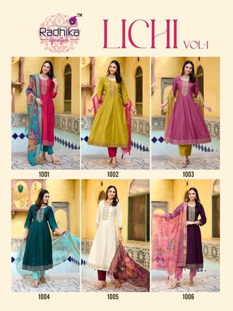 Radhika lifestyle lichi vol 1 Kurti manufacturers in hydrabad