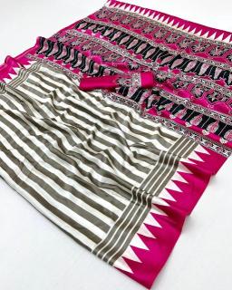 Rajtex modal satin ajrakh Surat wholesale saree suppliers