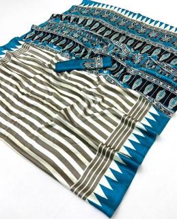 Rajtex modal satin ajrakh Surat wholesale saree suppliers