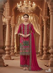 Sahilprints mirror work Partywear salwar kameez wholesale
