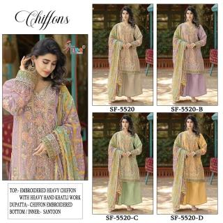 Shree fabs chiffons d.no K-5520 Pakistani suits online