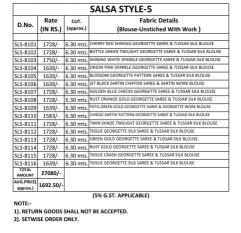 Tfh salsa style vol 5 Bulk saree purchase in Hyderabad