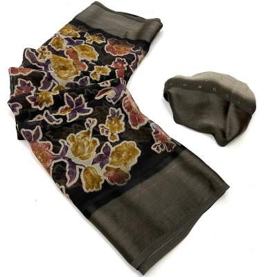 Tulsi beautiful flowers Saree suppliers in India