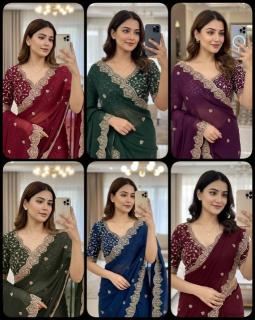 Tulsi embroidery Wholesale sarees