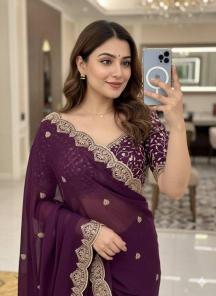 Tulsi embroidery Wholesale sarees