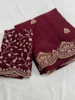 Tulsi embroidery Wholesale sarees