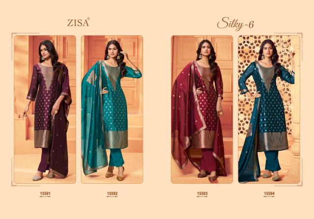 Zisa silky 6 Mumbai wholesale dress materials