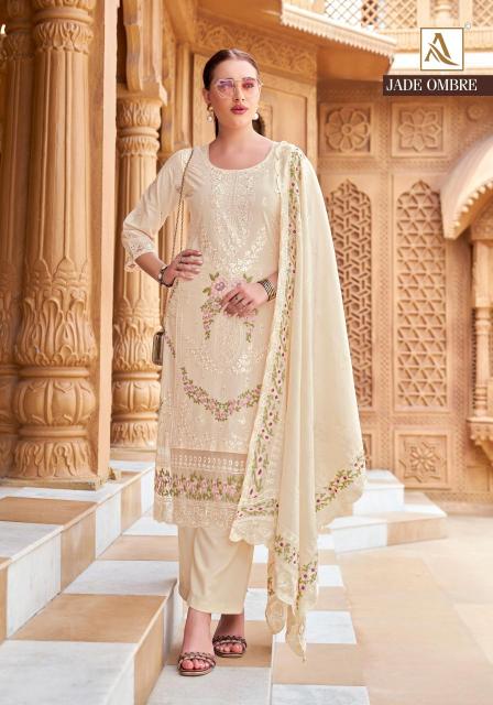 Alok suit jade ombre Wholesale dress materials in Mumbai