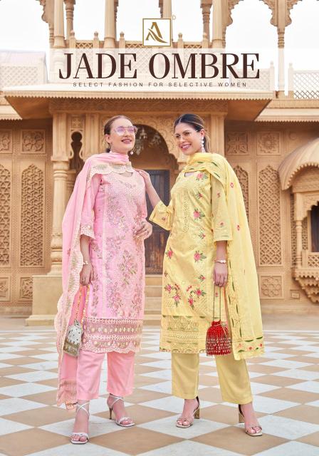 Alok suit jade ombre Wholesale dress materials in Mumbai