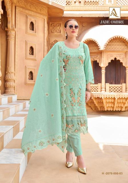 Alok suit jade ombre Wholesale dress materials in Mumbai